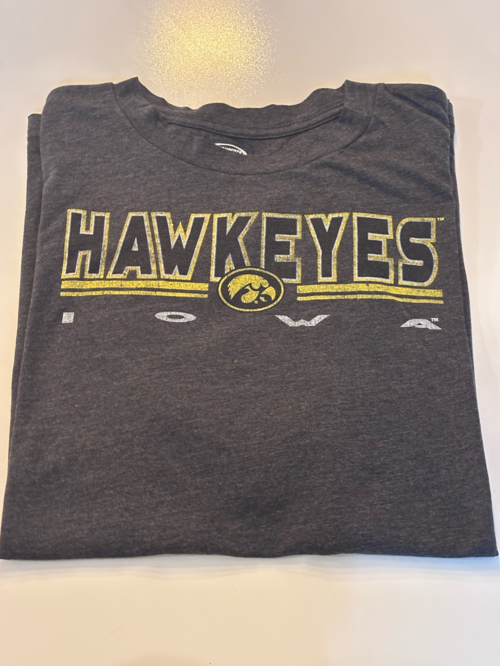 Iowa Hawkeyes Men's Charcoal Graphic Short-Sleeve Tee, Men’s Large, NWT